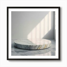 Round Marble Table 2 Art Print