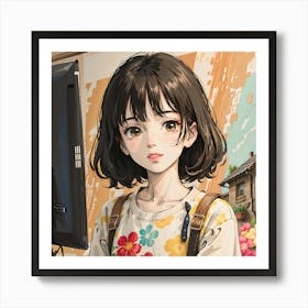 Anime Girl 4 Art Print