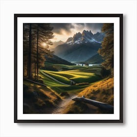 Dolomite Landscape 1 Art Print