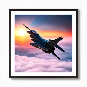 Fighter Jet In The Sky Art Print