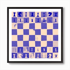 Chess Collage Art Print