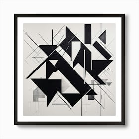 Bold Geometric Shapes art print 3 Art Print