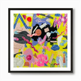 Abstract colorful collage Art Print