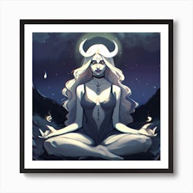 Wisdom And Celestial Lilith Art Print