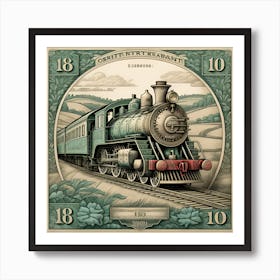 Vintage Train Art Print Art Print
