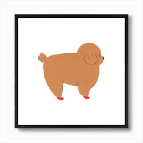 Round Doggy Art Print