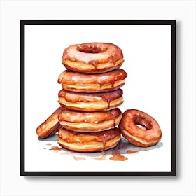 Stack Of Cinnamon Donuts 3 Art Print