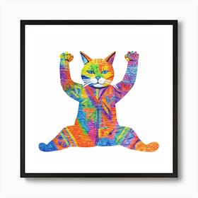 Yoga Cat Art Print