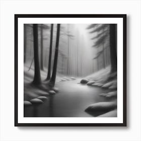 Stream In The Woods Art Print