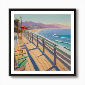 Malibu Series. Style of David Hockney 2 Art Print