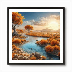 Desert Landscape 23 Art Print