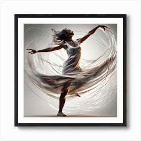 Dancer In White Dress 1 Art Print