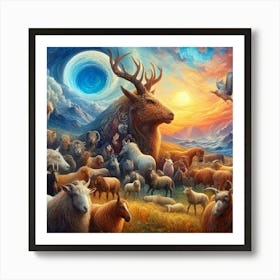 The animals Art Print