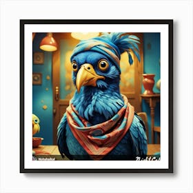 Blue Parrot Affiche