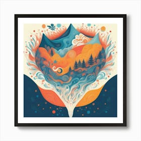 Fox In The Mountains Art Print