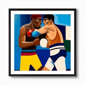 Boxers In Action Art Print