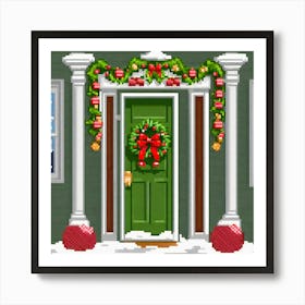 Christmas Door 34 Art Print