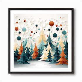 Christmas Trees 5 Art Print