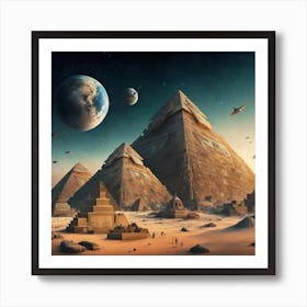 Pyramids Of Giza 6 Art Print