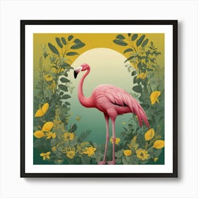 Flamingo art Art Print