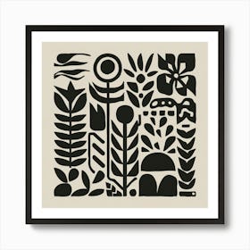 Black and White Abstract Art 30 Art Print