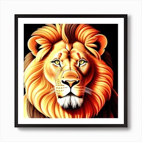 Lion Painting 2 Art Print