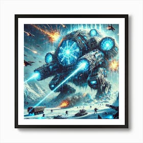 Glacial Leviathan Effect Art Print