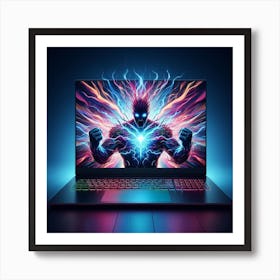 Image Of A Laptop Art Print