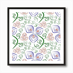 Bloom Nature Plant Pattern Art Print