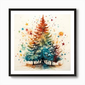 Ghibli Glitter in Christmas Glow Art Print