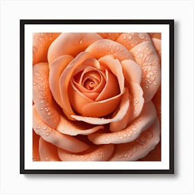 Peach Rose 1 Art Print