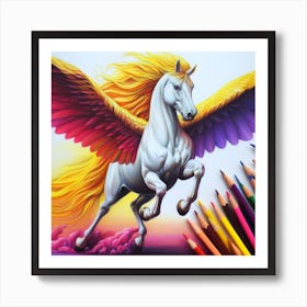 Unicorn With Wings 1 Art Print