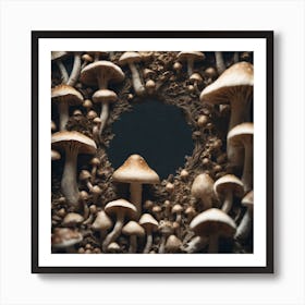 Mushroom Ring Art Print