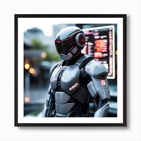 Futuristic Robot 120 Art Print