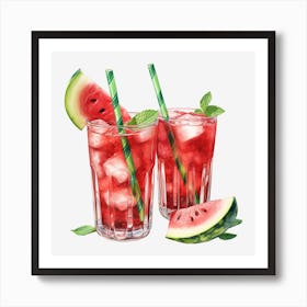 Watermelon Cocktail 22 Art Print