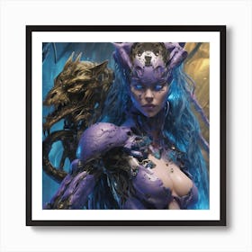 Cyborg Woman Art Print