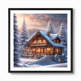 Cabin In The Woods Art Print