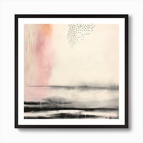 Pink Wind With Exotic Landscapes Art Print