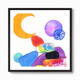 Watercolor Planets N.o 2 Art Print