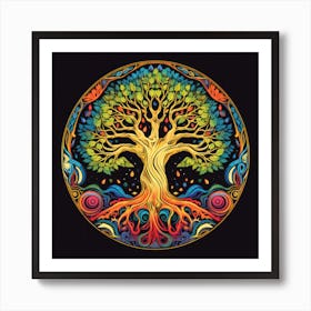 Davin7800 Tree Of Life Hippie Style Logo 09268dcd 3289 41f9 Af6e D79816bda021 Art Print