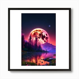 Full Moon In The Sky 2 Art Print