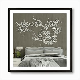 Abstract Flower Wall Art Art Print