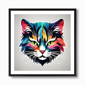 Colorful Cat 12 Art Print