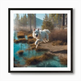 831992 A Clear Picture Of A Dog With Thick White Fur He R Xl 1024 V1 0 Art Print