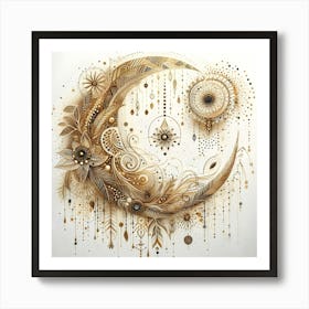 Gold Crescent Art Print