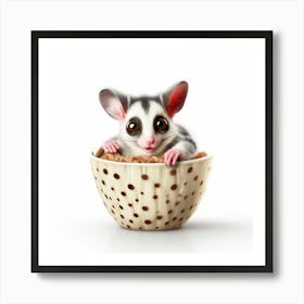 Cute Mouse In A Cup Art Print