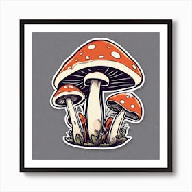 Mushroom Sticker 1 Art Print