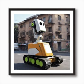 Robot On The Street 45 Art Print