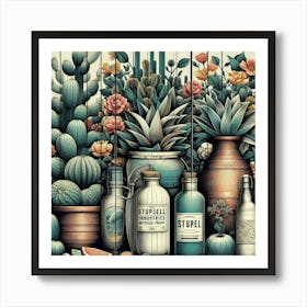 Industries Bottles 2 Art Print