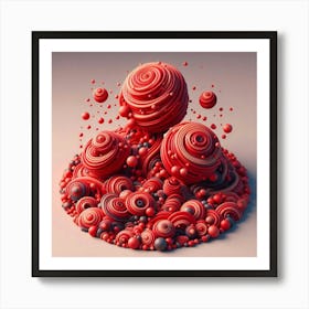 Red Spheres Art Print